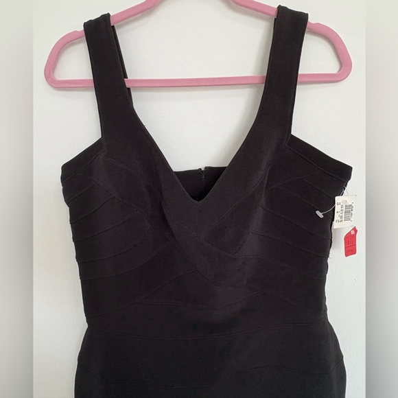 Night Way Collections | Zipper Back Cocktail Dress | Sz L | Black | NWT - Picture 4 of 6